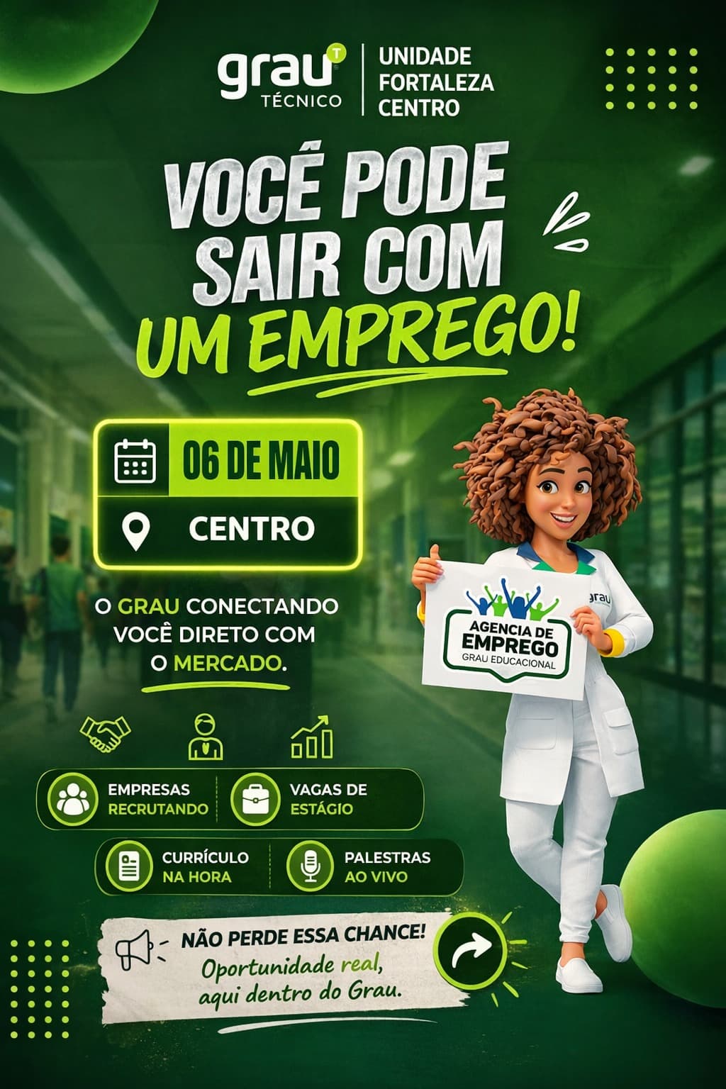 Foto de uma feira de empregabilidade anterior